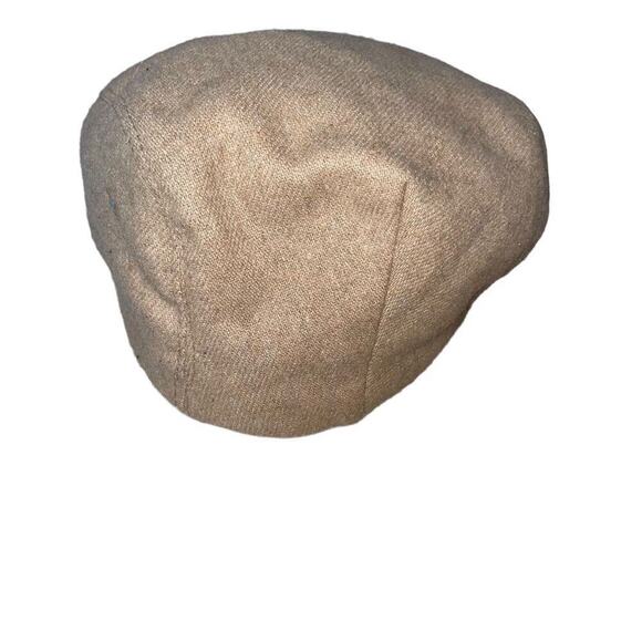 - Dobb's 5th Ave New York Tan wool SZ 7 1/8 golf hat with button bill newsboy - Picture 2 of 6